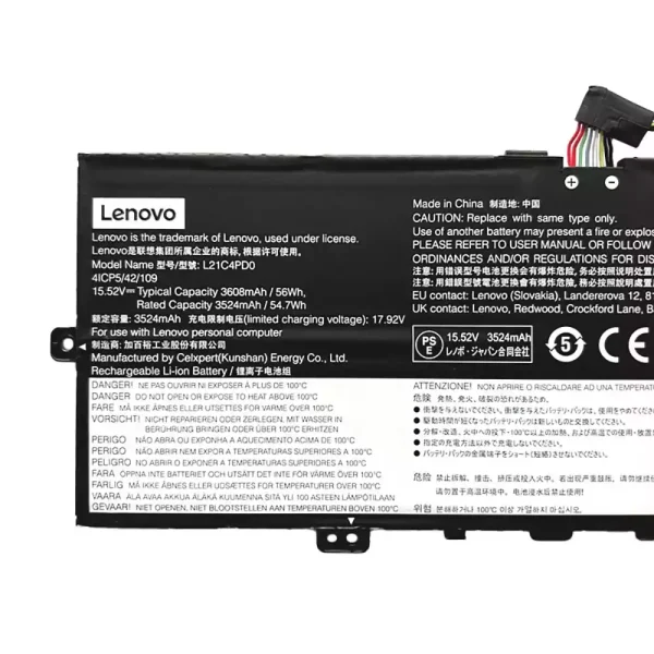 Portátil batería original para LENOVO L21B4PD0 L21C4PD0 L21M4PD0 - Imagen 3