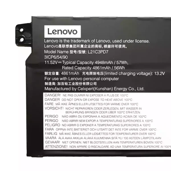 Portátil batería original para LENOVO L21C3PD7 L21M3PD7 - Imagen 3