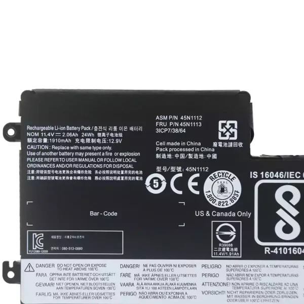 Portátil batería original para LENOVO 45N1112 45N1113 - Imagen 3