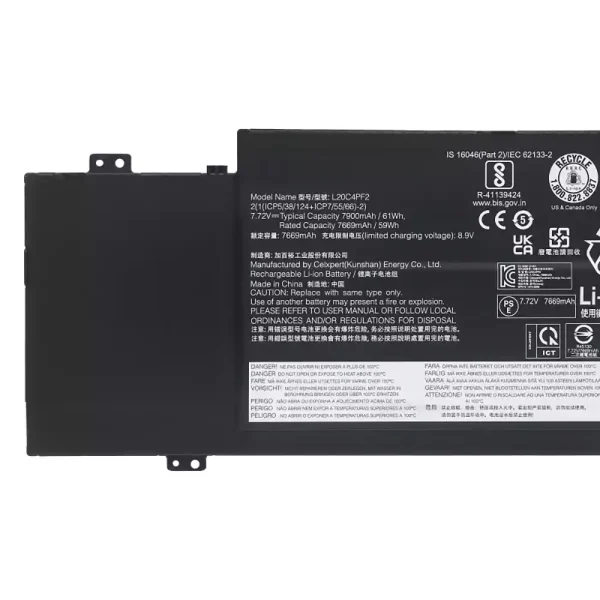 Portátil batería original para LENOVO L20C4PF2 L20D4PF2 L20M4PF2 - Imagen 3