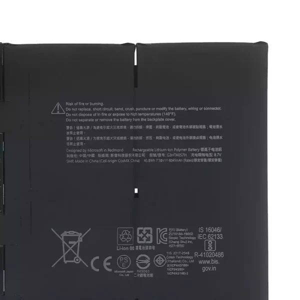 Portátil batería original para MICROSOFT G3HTA057H,MICROSOFT Surface Laptop 3 1872/1873 - Imagen 3