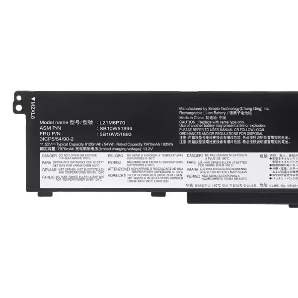 Portátil batería original para LENOVO L21M6P70 L21L6P70 L21D6P70 - Imagen 3