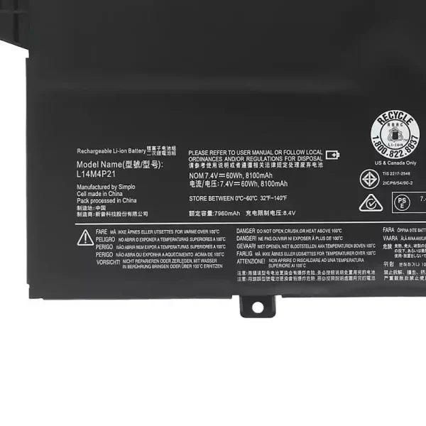 Portátil batería original para LENOVO L14M3P22 L14S3P21 - Imagen 3