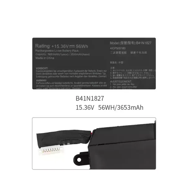 Portátil batería original para ASUS B41N1827 - Imagen 2