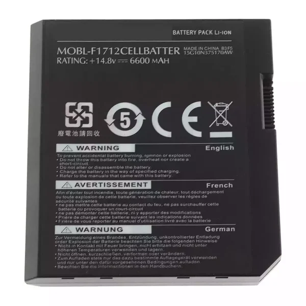 Portátil batería original para DELL Alienware M17x L062056 MOBL-F1712CELL