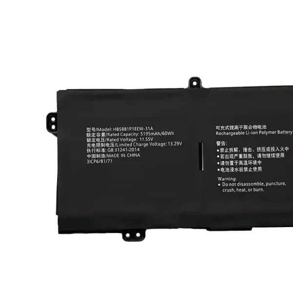 Portátil batería original para HUAWEI HB5881P1EEW-31A - Imagen 3