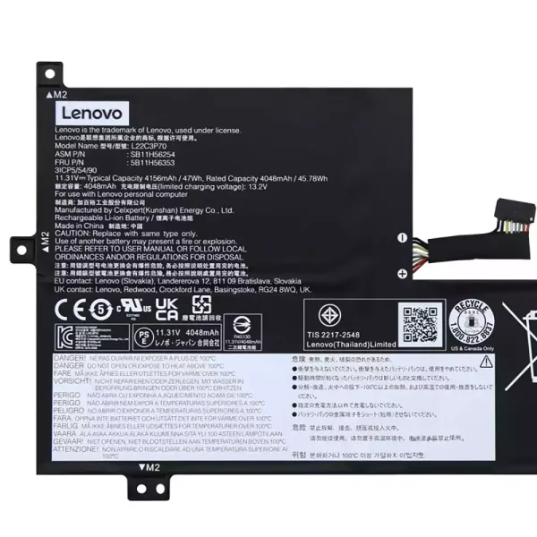Portátil batería original para LENOVO L22C3P70 SB11H56254 5B11H56353 - Imagen 3