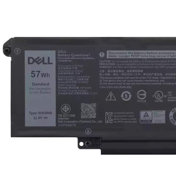 Portátil batería original para DELL WW8N8 66DWX - Imagen 3