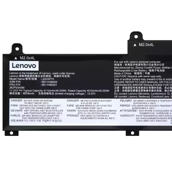 Portátil batería original para LENOVO L22B3P70 L22X3P70 L22M3P70 - Imagen 3