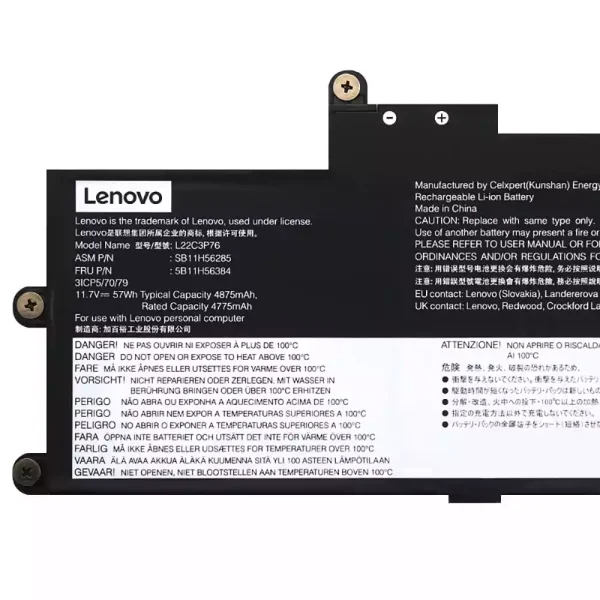 Portátil batería original para LENOVO L22C3P76 SB11H56285 5B11H56384 - Imagen 3
