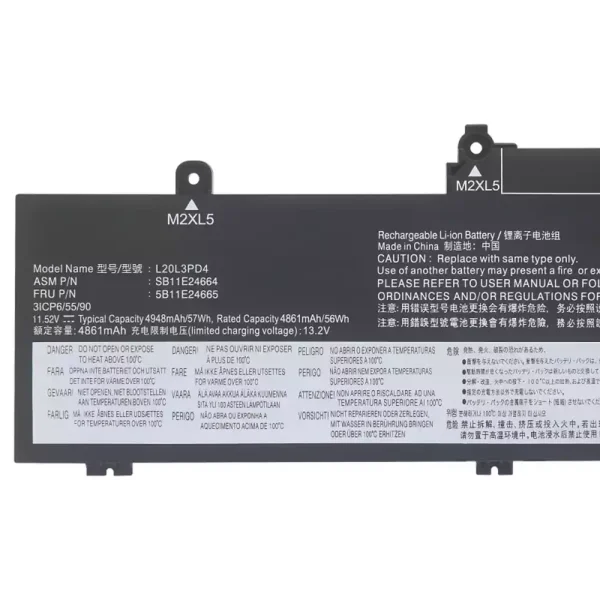 Portátil batería original para LENOVO L20M3PD4 L20L3PD4 - Imagen 3