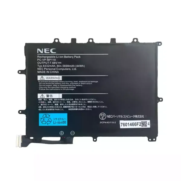 Portátil batería original para NEC PC-VP-BP119