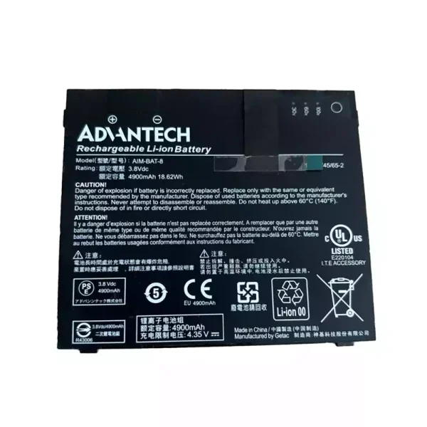 Portátil batería original para GETEC ADHNTECH AIM-BAT-8