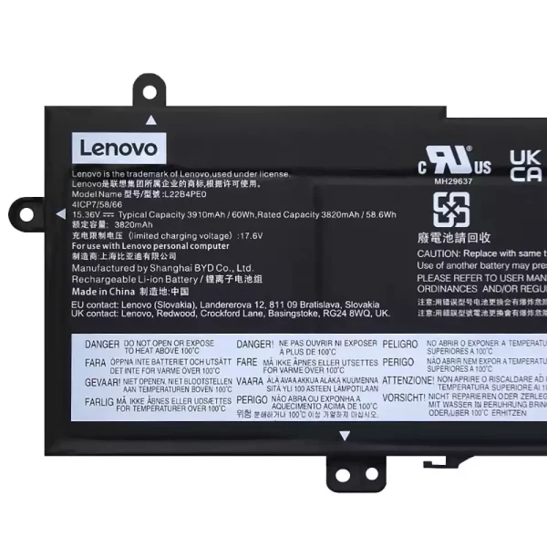 Portátil batería original para LENOVO L22B4PE0 L22C4PE0 L22D4PE0 L22M4PE0 - Imagen 3