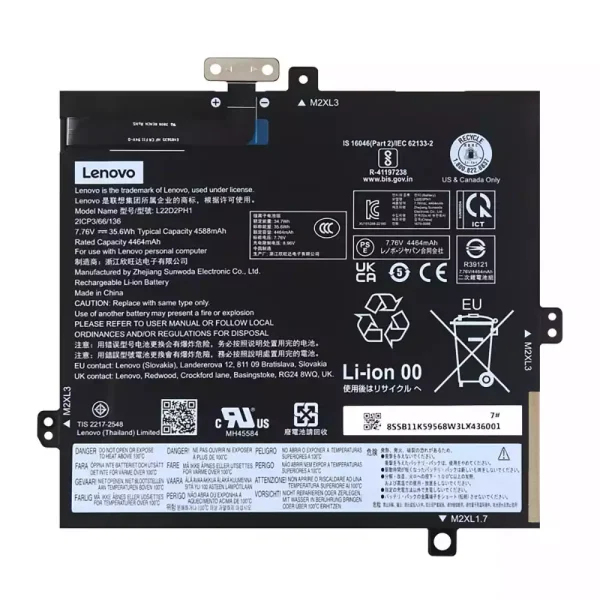 Portátil batería original para LENOVO L22B2PH1 L22D2PH1