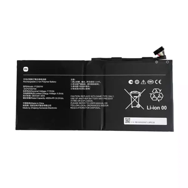 Portátil batería original para Xiaomi P12B01W, Xiaomi 12.4 MIT2205-AA