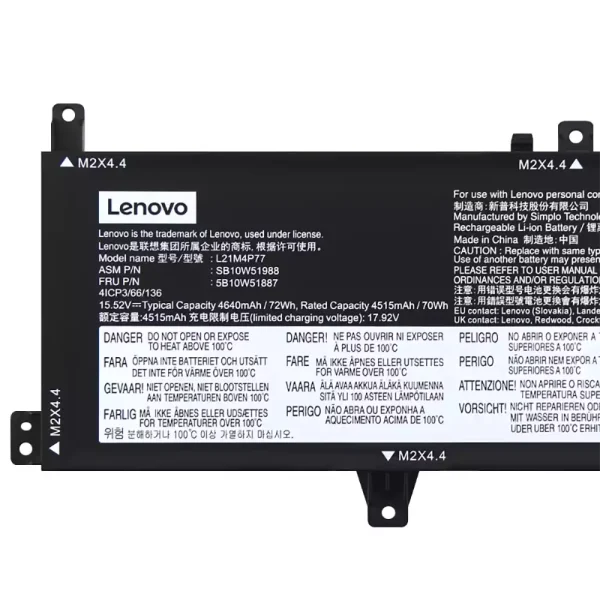 Portátil batería original para LENOVO L21M4P77 L21D4P77 - Imagen 3