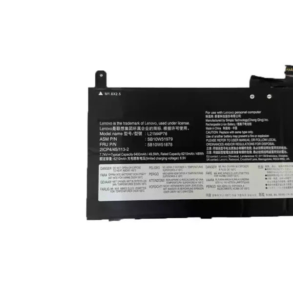 Portátil batería original para LENOVO L21M4P76 L21D4P76 - Imagen 3