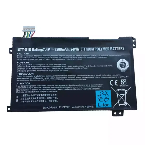 Portátil batería original para MSI BTY-S1B 40033906 925TA030F