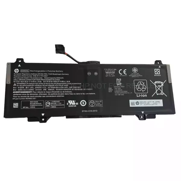 Portátil batería original para HP GG02XL