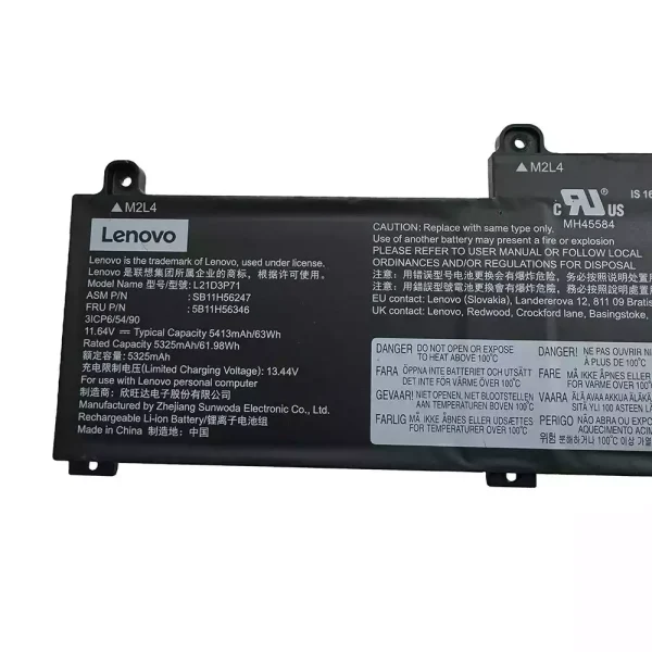 Portátil batería original para Lenovo L21D3P71 SB11H56247 5B11H56346 - Imagen 3