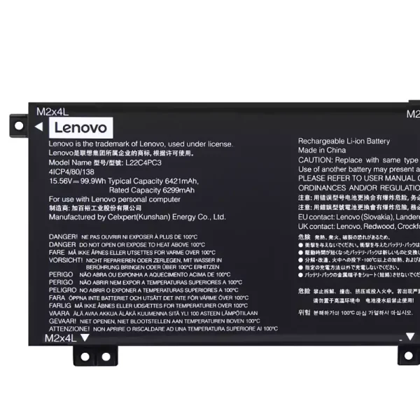 Portátil batería original para LENOVO L22C4PC3 L22D4PC3 L22M4PC3 - Imagen 3