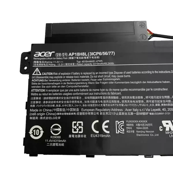 Portátil batería original para ACER AP18H18L - Imagen 2