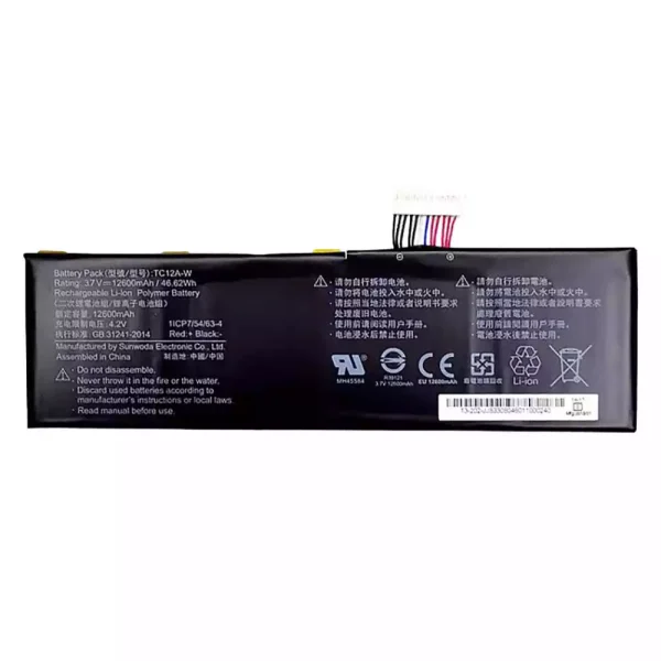 Portátil batería original para TC12A-W 13-202-jj8330
