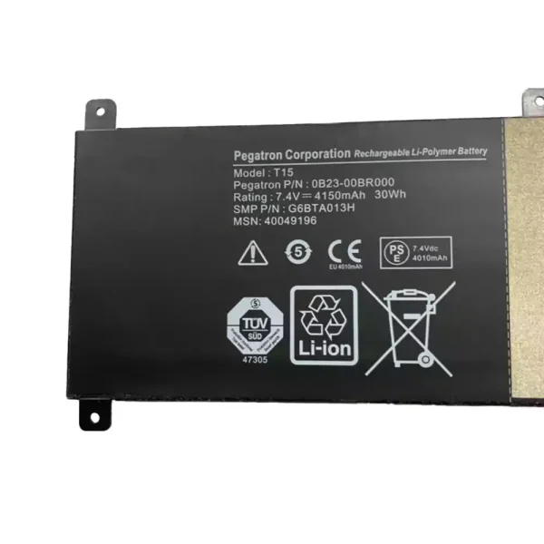 Portátil batería original para 0B23-00BR000 G6BTA013H T15 - Imagen 2