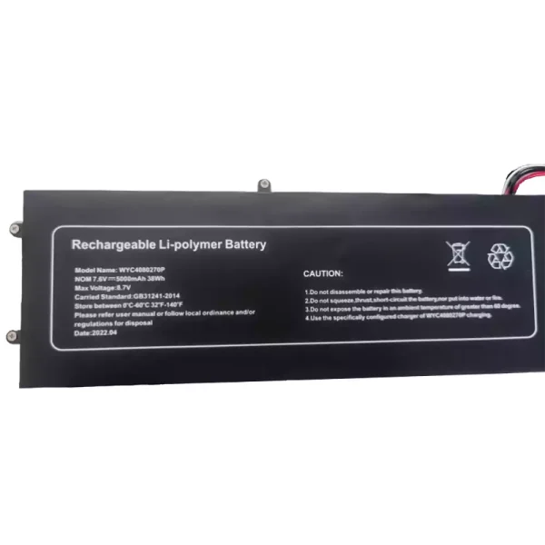 Portátil batería original para WYC4080270P
