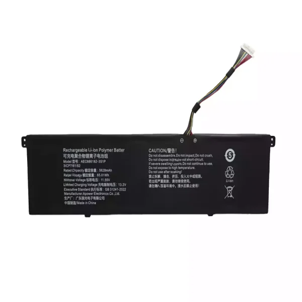 Portátil batería original para AEC686182-3S1P