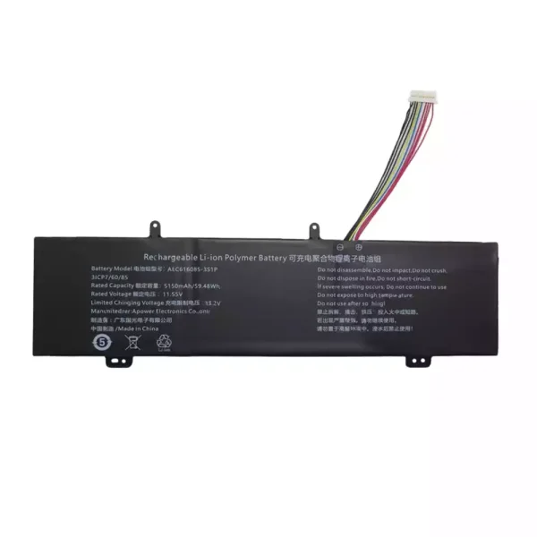 Portátil batería original para AEC616085-3S1P