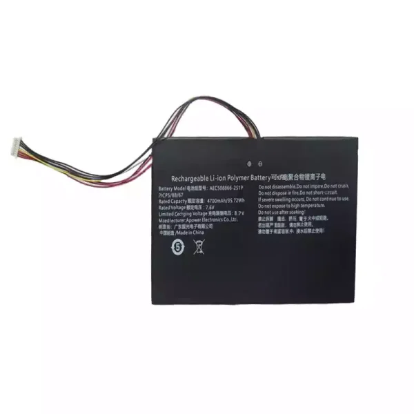 Portátil batería original para AEC508866-2S1P