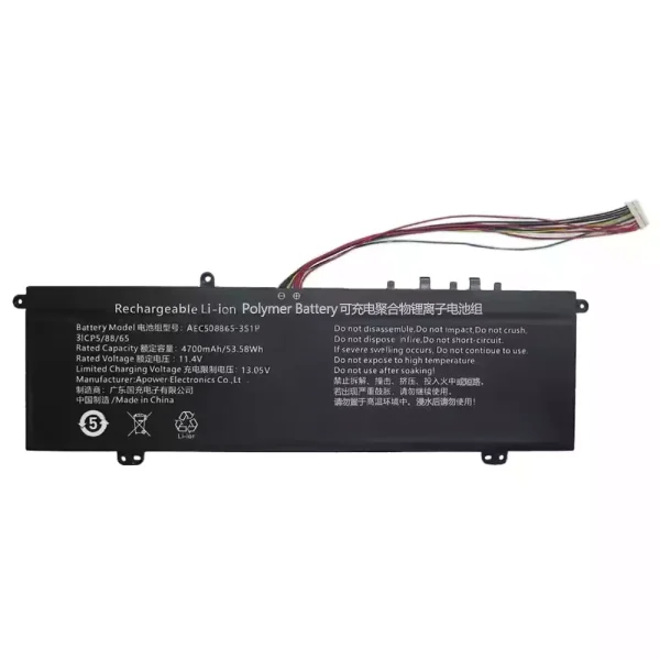 Portátil batería original para AEC508865-3S1P