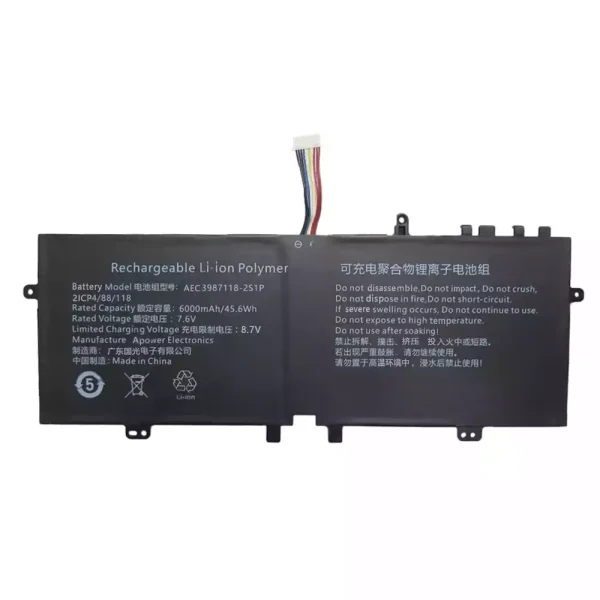 Portátil batería original para AEC3987118-2S1P