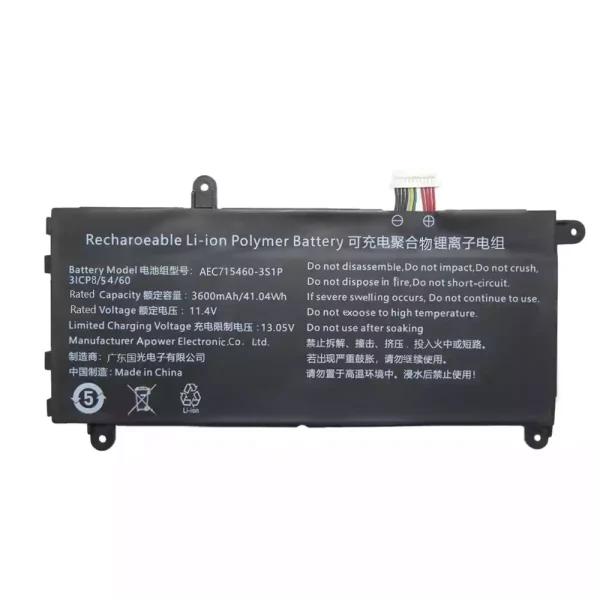 Portátil batería original para AEC715460-3S1P