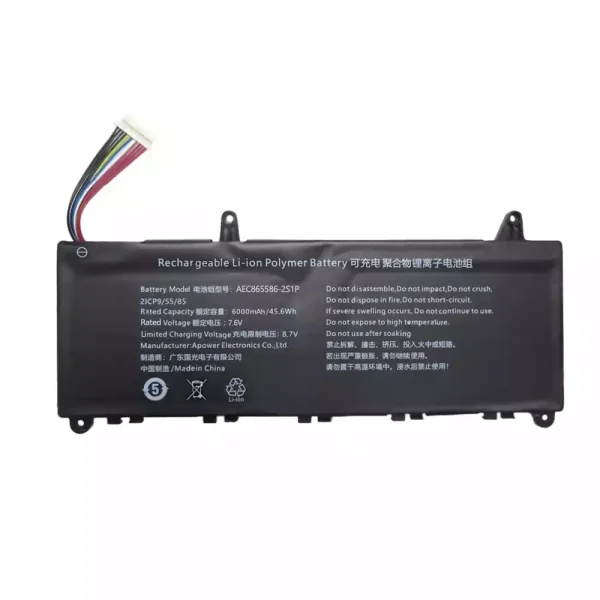 Portátil batería original para AEC865585-2S1P