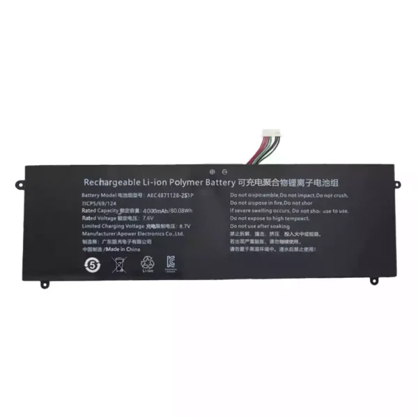 Portátil batería original para AEC4871128-2S1P