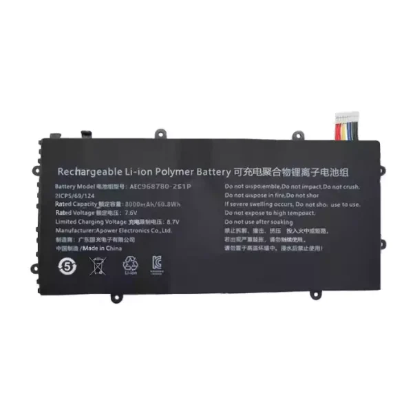 Portátil batería original para AEC968780-2S1P