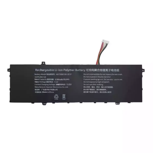 Portátil batería original para AEC5080100-3S1P
