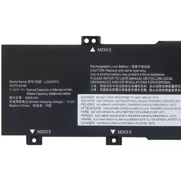 Portátil batería original para LENOVO L22X3PF2 L22L3PF2 L22M3PF2 L22D3PF2 L22C3PF2 - Imagen 3
