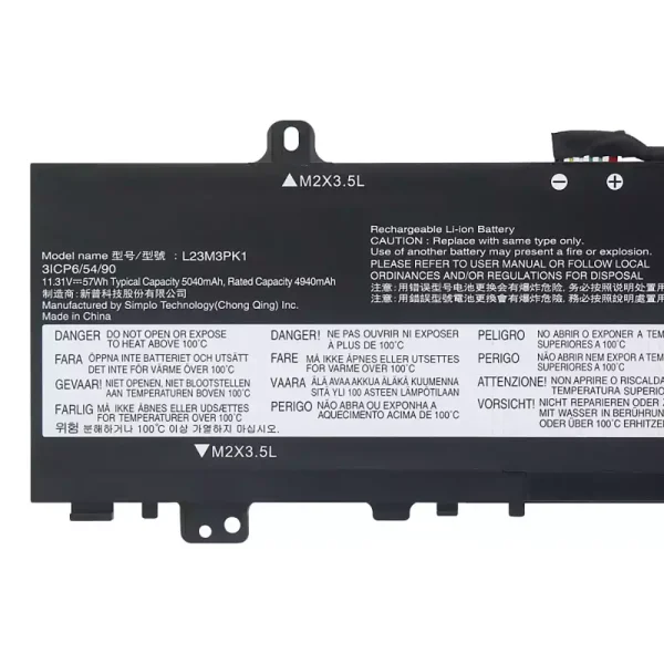 Portátil batería original para LENOVO L23M3PK1 L23X3PK1 L23B3PK1 L23D3PK1 L23C3PK1 - Imagen 3