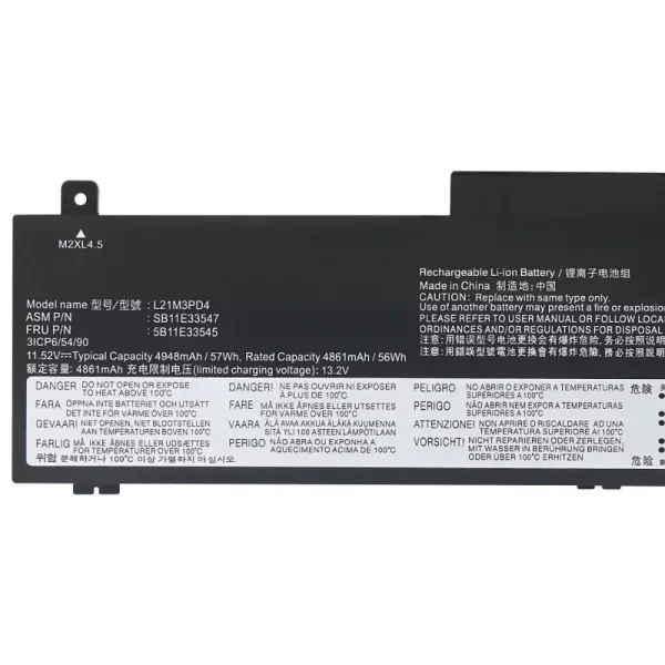 Portátil batería original para LENOVO L21M3PD4 - Imagen 3