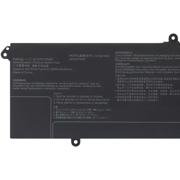 Portátil batería original para ASUS C31N2105-1 - Imagen 3