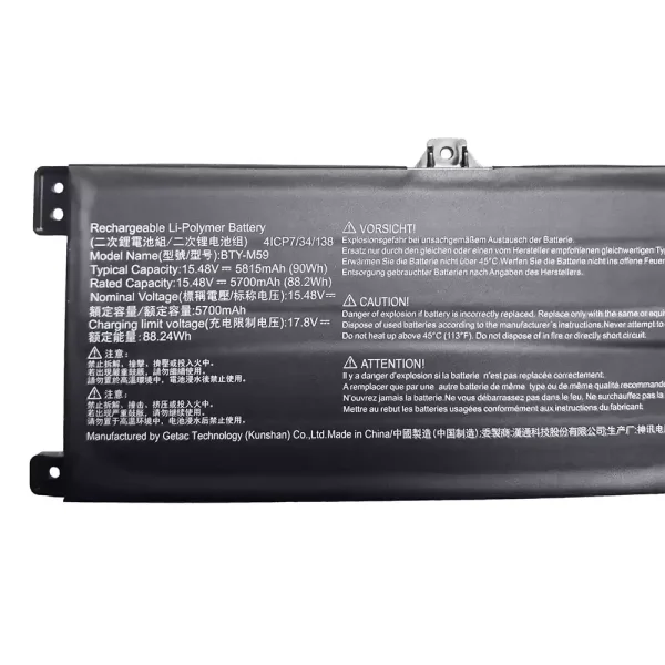 Portátil batería original para MSI BTY-M59 - Imagen 2