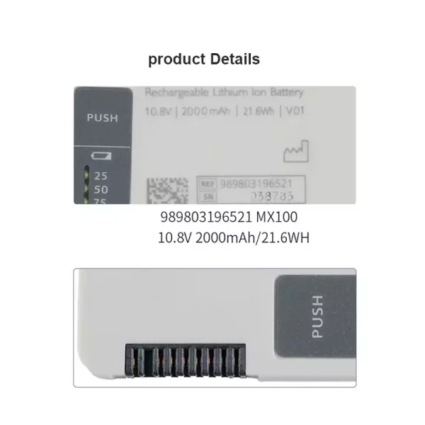 Batería de repuesto para Philips 989803196521 - Imagen 4