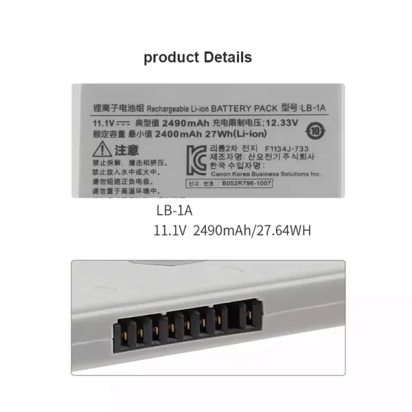 Batería de repuesto para Canon CXDI-70C CXDI-701C CXDI-701G CXDI-801C CXDI-801G - Imagen 3