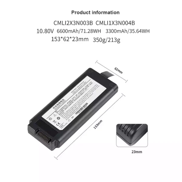 Batería de repuesto para CMLI2X3N003B,COMEN V1 Portable ventilator - Imagen 2