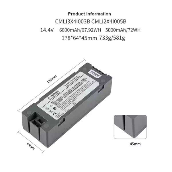Batería de repuesto para COMEN CMLI2X4I005B CMLI2X4I002B - Imagen 3
