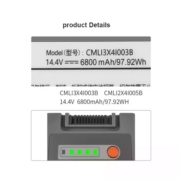 Batería de repuesto para COMEN CMLI2X4I005B CMLI2X4I002B - Imagen 4
